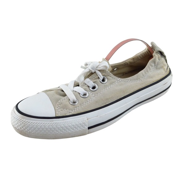 Converse all Star Women Size 6 M Beige‎ Low Top Fabric 537082f - Picture 1 of 6